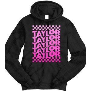 Personalized First Name T.AYLOR Girl Birthday  Tie Dye Hoodie