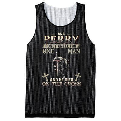 Perry Family Name He Died On The Cross Mesh Reversible Basketball Jersey Tank