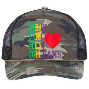 Pray For New Orleans Support Never Forget Nola Orleans Retro Rope Trucker Hat Cap