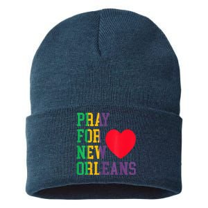 Pray For New Orleans Support Never Forget Nola Orleans Sustainable Knit Beanie