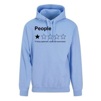 People F*cking Nightmare Would Not Recommend Funny Star Unisex Surf Hoodie