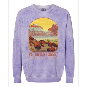 Petrified Forest National Park Arizona Mountain Hiking Colorblast Crewneck Sweatshirt