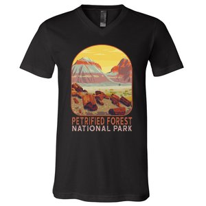 Petrified Forest National Park Arizona Mountain Hiking V-Neck T-Shirt