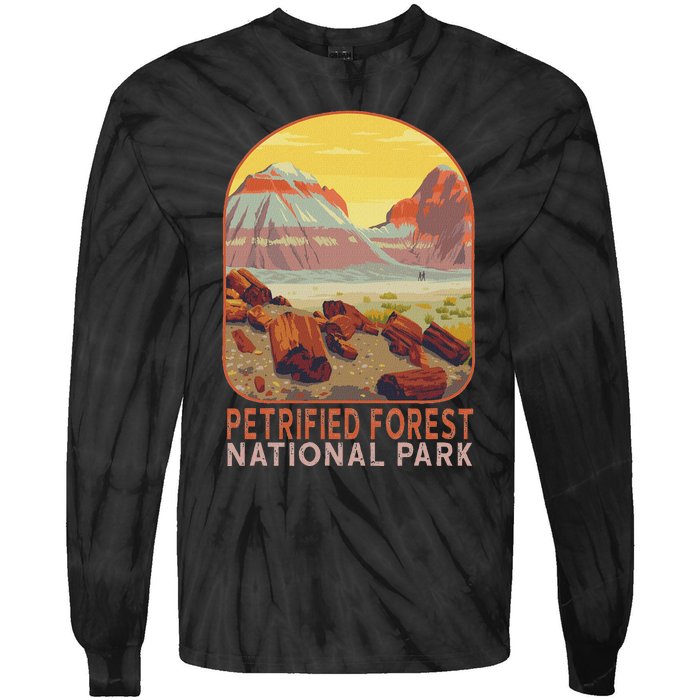 Petrified Forest National Park Arizona Mountain Hiking Tie-Dye Long Sleeve Shirt