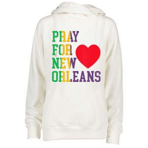 Pray For New Orleans Support Never Forget Nola Orleans Womens Funnel Neck Pullover Hood