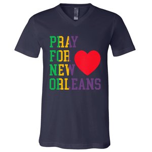 Pray For New Orleans Support Never Forget Nola Orleans V-Neck T-Shirt