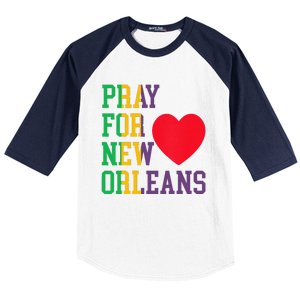 Pray For New Orleans Support Never Forget Nola Orleans Baseball Sleeve Shirt