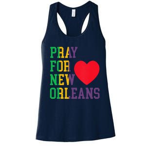 Pray For New Orleans Support Never Forget Nola Orleans Women's Racerback Tank