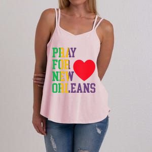 Pray For New Orleans Support Never Forget Nola Orleans Women's Strappy Tank