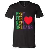 Pray For New Orleans Support Never Forget Nola Orleans V-Neck T-Shirt