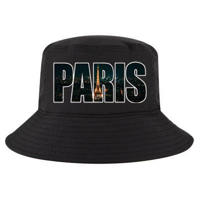 Paris France Night Skyline Urban Photography Cool Comfort Performance Bucket Hat