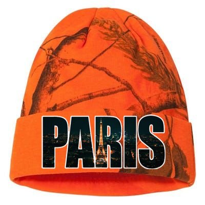 Paris France Night Skyline Urban Photography Kati Licensed 12" Camo Beanie