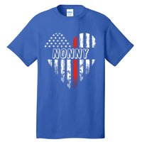 Proud Firefighter Nonny American Flag Heart Gift Tall T-Shirt