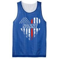 Proud Firefighter Nonny American Flag Heart Gift Mesh Reversible Basketball Jersey Tank