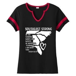 Pray For North Carolina Hurricane Strong Southeast Strong Ladies Halftime Notch Neck Tee