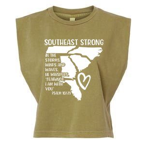 Pray For North Carolina Hurricane Strong Southeast Strong Garment-Dyed Women's Muscle Tee