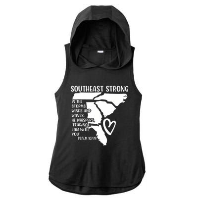 Pray For North Carolina Ladies PosiCharge Tri-Blend Wicking Draft Hoodie Tank