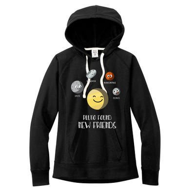 Pluto Found New Friends Dwarf Planets Astronomy Women's Fleece Hoodie