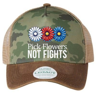 Pick Flowers Not Fights Legacy Tie Dye Trucker Hat