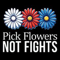 Pick Flowers Not Fights Bucket Hat
