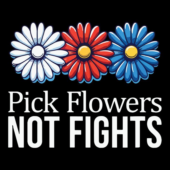 Pick Flowers Not Fights Bucket Hat