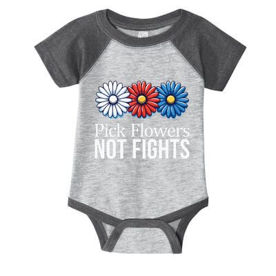 Pick Flowers Not Fights Infant Baby Jersey Bodysuit