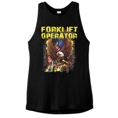 Proud Forklift Operator Ladies PosiCharge Tri-Blend Wicking Tank