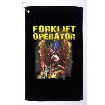 Proud Forklift Operator Platinum Collection Golf Towel