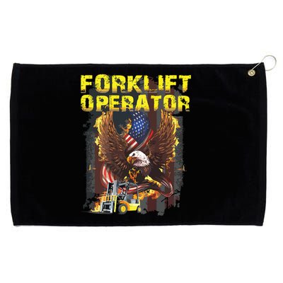 Proud Forklift Operator Grommeted Golf Towel