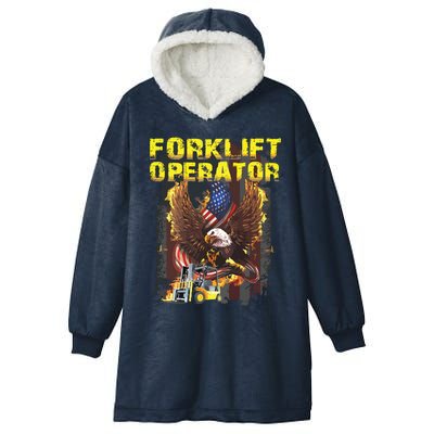 Proud Forklift Operator Hooded Wearable Blanket