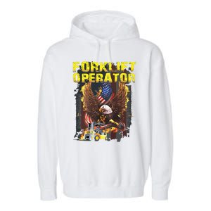 Proud Forklift Operator Garment-Dyed Fleece Hoodie