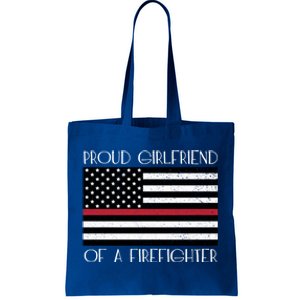 Proud Friend Of A Firefighter Thin Red Line Usa Flag Cool Gift Tote Bag