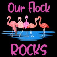 Pink Flamingo Our Flock Rocks Family Group Vacation Gift Cooling Performance Crew T-Shirt