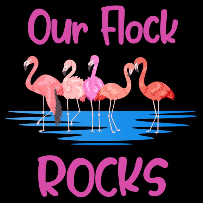 Pink Flamingo Our Flock Rocks Family Group Vacation Gift Cooling Performance Crew T-Shirt