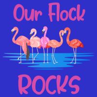 Pink Flamingo Our Flock Rocks Family Group Vacation Gift Premium T-Shirt