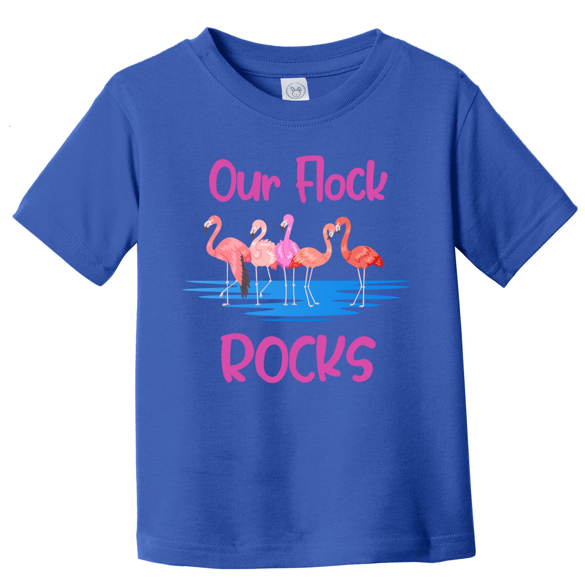Pink Flamingo Our Flock Rocks Family Group Vacation Gift Toddler T-Shirt