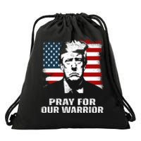 Pray For Our Warrior Pray For Trump Trending Drawstring Bag