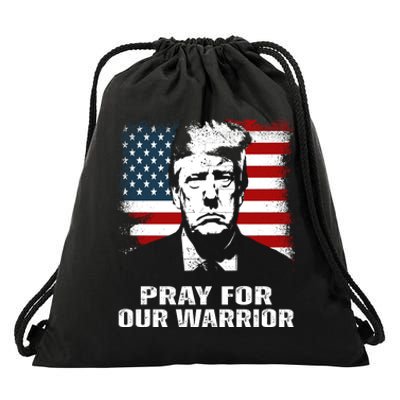 Pray For Our Warrior Pray For Trump Trending Drawstring Bag