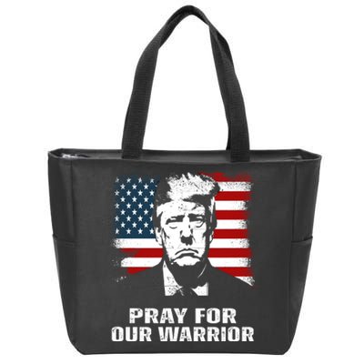 Pray For Our Warrior Pray For Trump Trending Zip Tote Bag