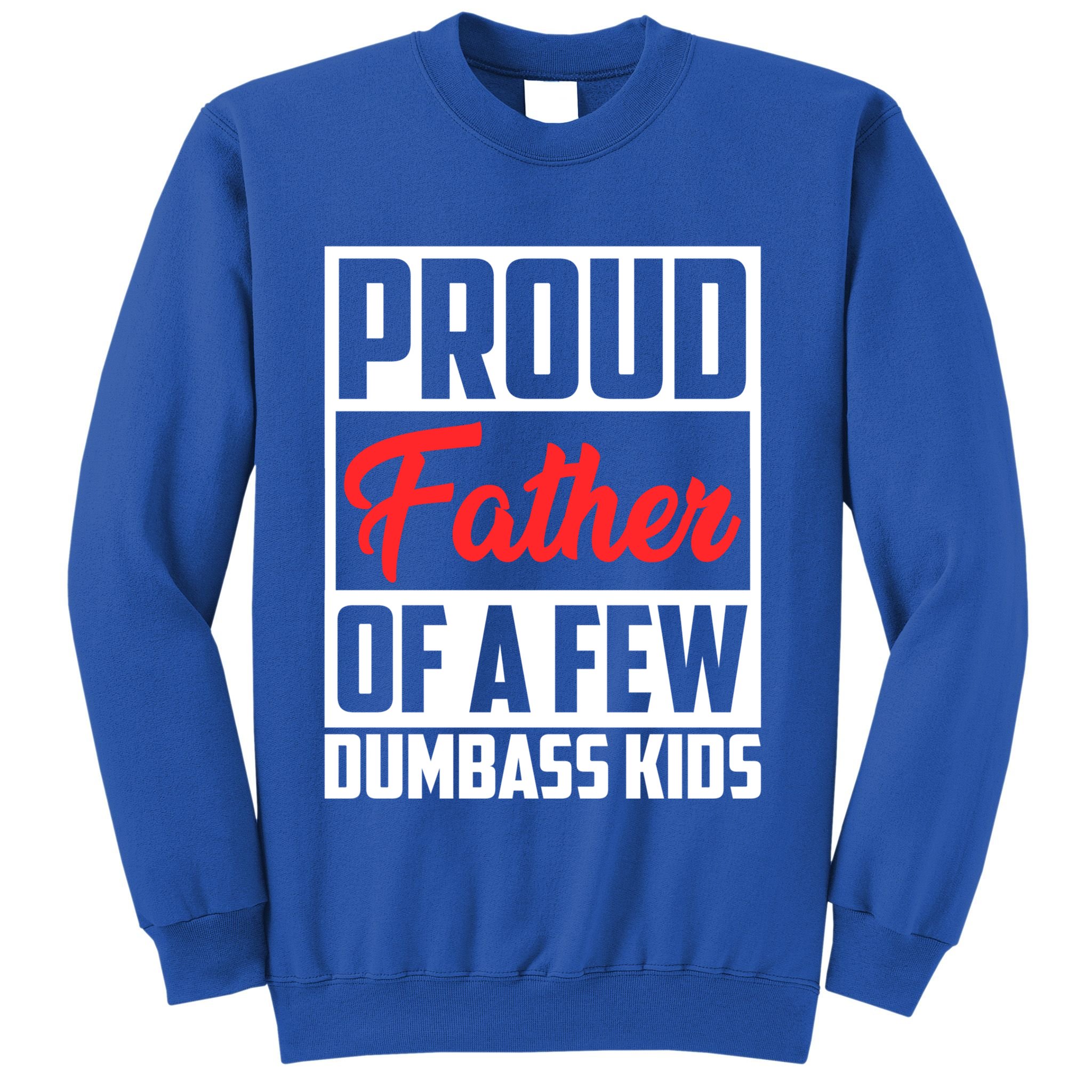 Proud Father Of A Few Dumbass Funny Gift Sweatshirt