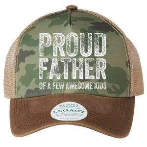 Proud Father Of A Few Awesome Funny Fathers Day Legacy Tie Dye Trucker Hat