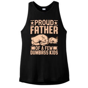 Proud Father Of A Few Dumbass Ladies PosiCharge Tri-Blend Wicking Tank