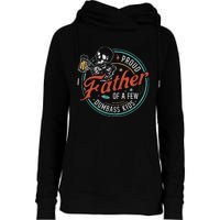 Proud Father Of A Few Dumbass Womens Funnel Neck Pullover Hood