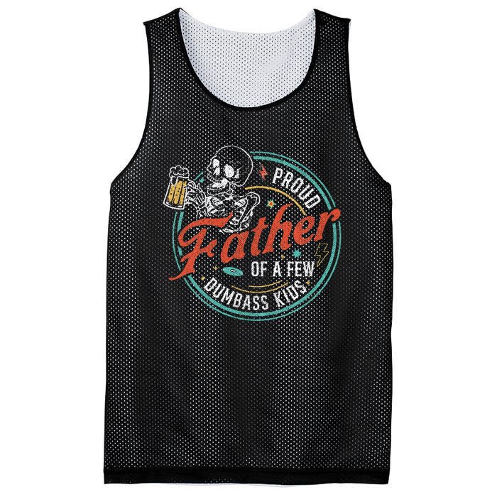 Proud Father Of A Few Dumbass Mesh Reversible Basketball Jersey Tank