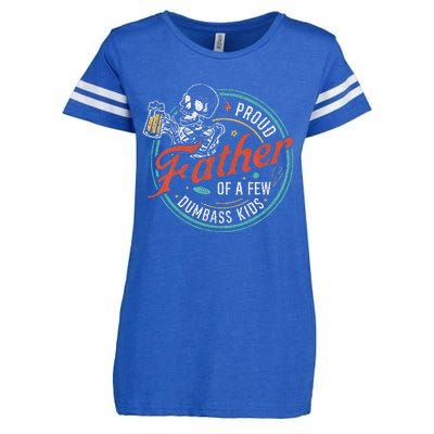 Proud Father Of A Few Dumbass Enza Ladies Jersey Football T-Shirt