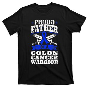 Proud Father Of A Colon Cancer Warrior Awareness Ribbon T-Shirt