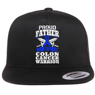 Proud Father Of A Colon Cancer Warrior Awareness Ribbon Flatbill Hat