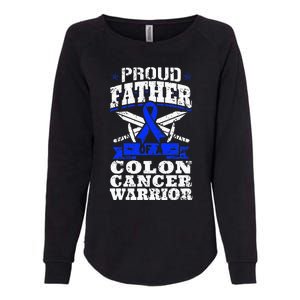 Proud Father Of A Colon Cancer Warrior Awareness Ribbon Womens California Wash Sweatshirt