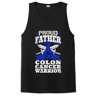 Proud Father Of A Colon Cancer Warrior Awareness Ribbon PosiCharge Competitor Tank
