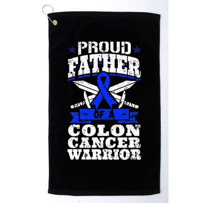 Proud Father Of A Colon Cancer Warrior Awareness Ribbon Golf Towel